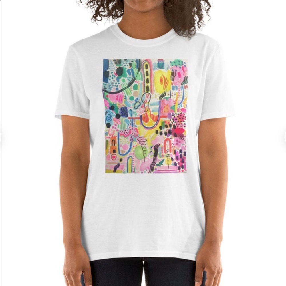 Abstract art watercolor tshirt